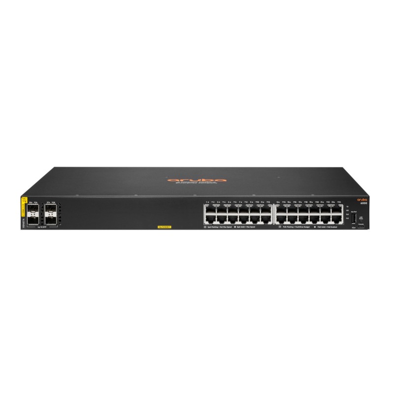 HPE Aruba 6000 24G Class4 PoE 4SFP 370W Switch managed